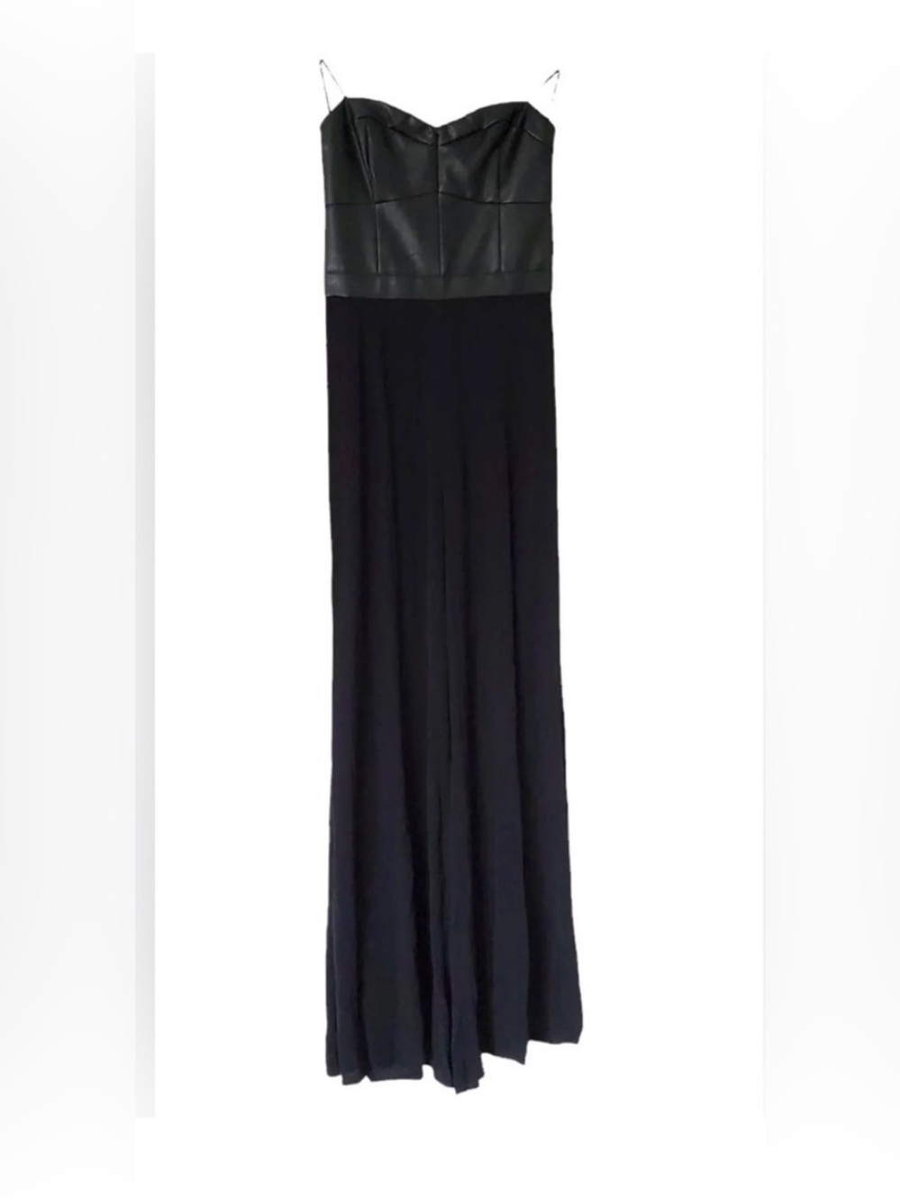 ASTR pleather bustier strapless pantsuit